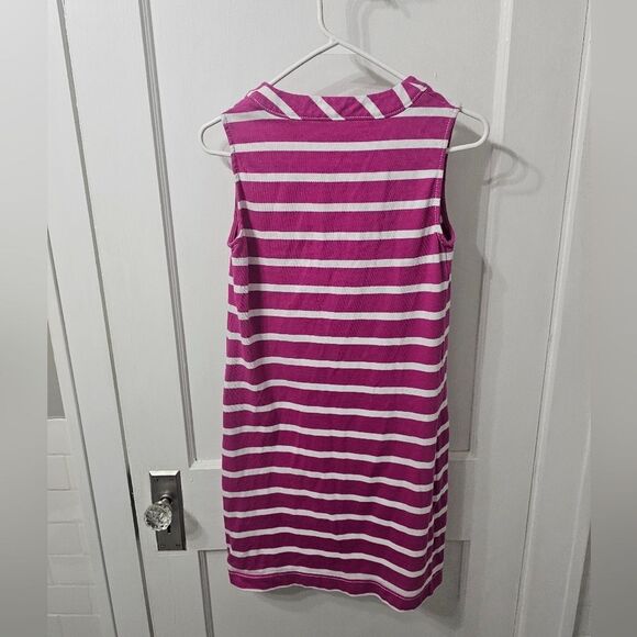 Kate Spade Pink and White Striped Sleeveless Dress With Bow And Pockets Sz M - Picture 2 of 5